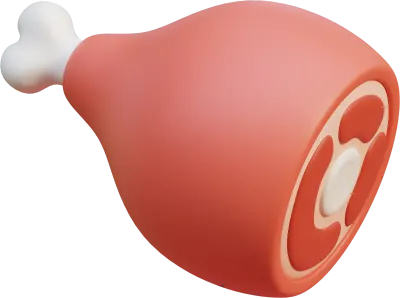 고기 만화고기 3D 그래픽