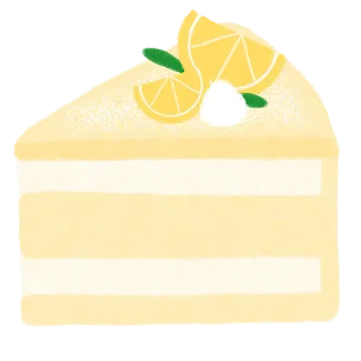 레몬 케이크 조각 일러스트 Lemon Cake Slice Illustration