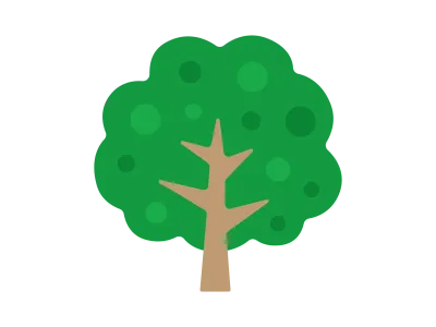 シンプルな木のアイコンのイラスト