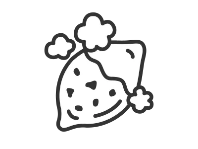 ホカホカの焼き芋のアイコンのイラスト