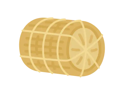 米俵と稲のアイコンのイラスト