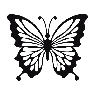 Butterfly Silhoutte Png transparent high quality 300dpi