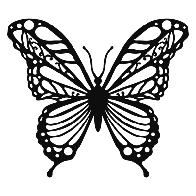 Butterfly Silhoutte Png transparent high quality 300dpi