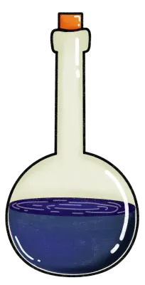 마녀의 마법 물약 병 일러스트