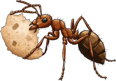 쿠키를 운반하는 개미