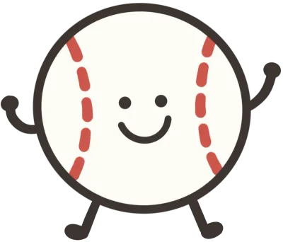 귀여운 야구공 캐릭터