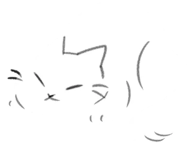 나른한 흰색 고양이