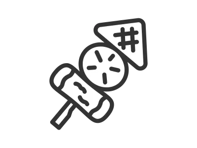 おでん串のアイコンのイラスト