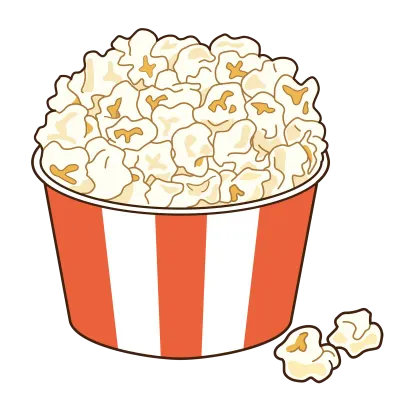 ポップコーンのイラスト
