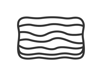 生の豚バラ肉スライスのアイコンのイラスト