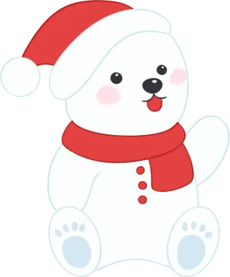 크리스마스 북극곰 스티커