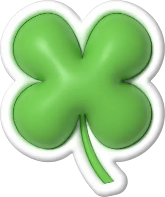 クローバーの立体シール風ぷっくりアイコン
