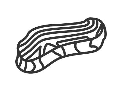 ブロックベーコンのアイコンのイラスト