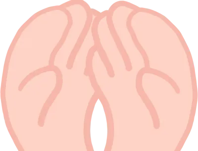 받치는 손 일러스트