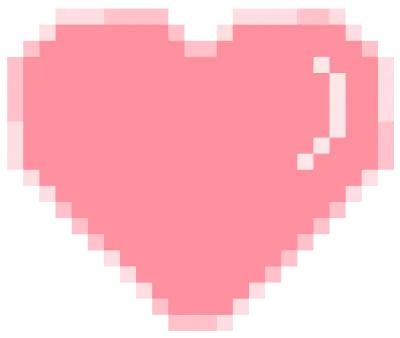 Pixelart Pink Heart Decoration
