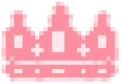 Pixelart Pink Corwn Decoration