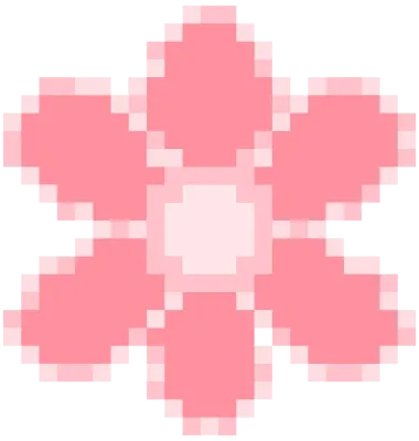 Pixelart Pink Flower Decoration