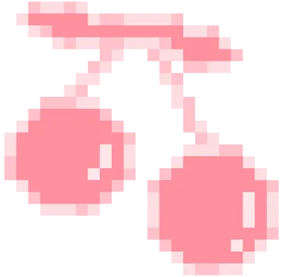 Pixelart Pink Cherry Decoration