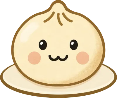 かわいい冬のおやつ餃子キャラクター