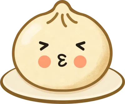 かわいい冬のおやつ餃子キャラクター