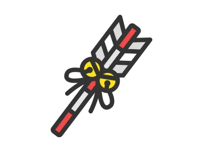 破魔矢のアイコンのイラスト