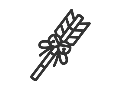 破魔矢のアイコンのイラスト