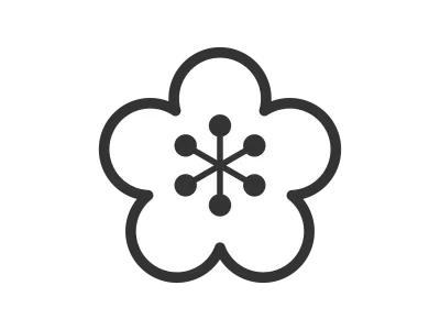 梅の花のアイコンのイラスト