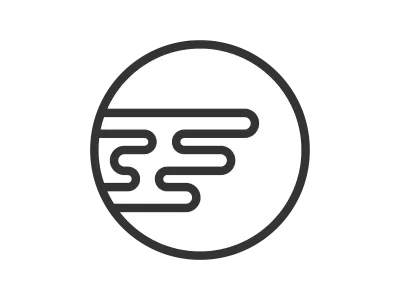 和風の太陽と雲のアイコンのイラスト