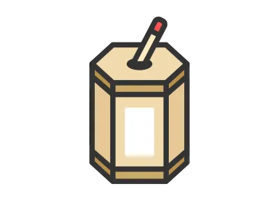 おみくじのアイコンのイラスト