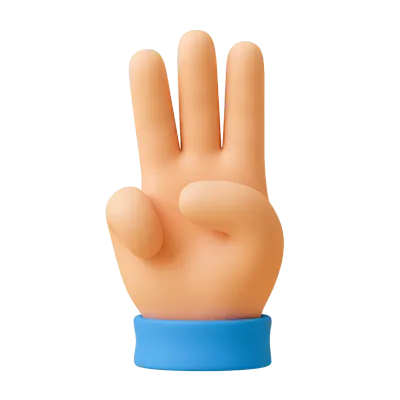 手と金融3Dアイコン