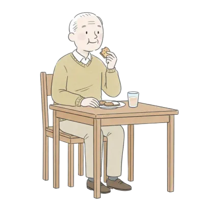 暖かいシニアケアイラスト