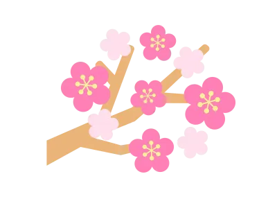 梅の木のアイコンのイラスト