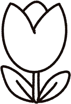 튤립 라인아트