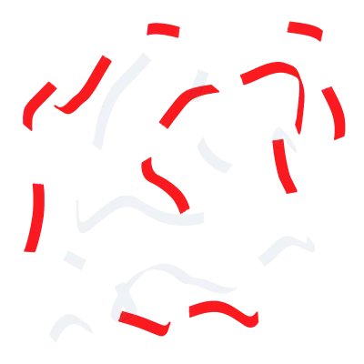 Party confety red white