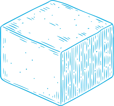 Tofu drawing packaging design sticker