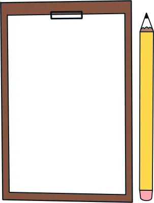 빈 메모지와 연필