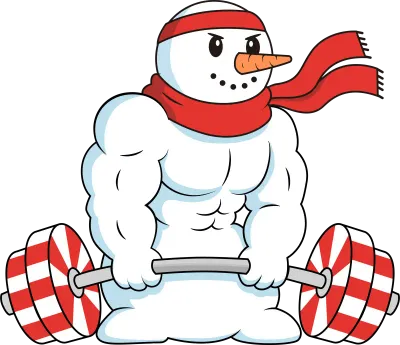 헬스하는 눈사람