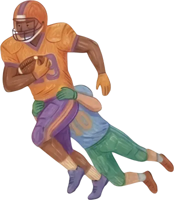 スポーツ アメリカンフットボール アクション イラスト