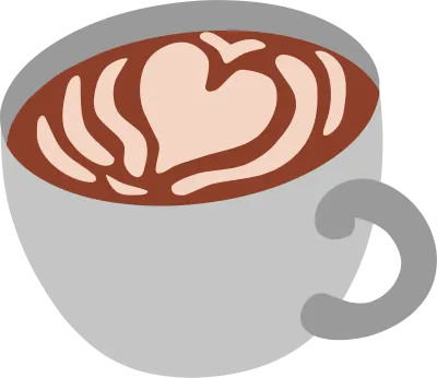 Warm Coffee Cup with Heart Latte Art