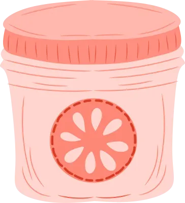 Pink Jar with Citrus Fruit Label
