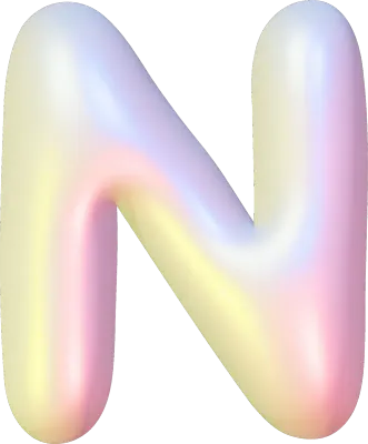 3D 알파벳 글씨 N