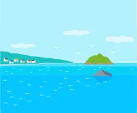 어촌 바다