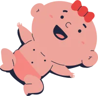 누워있는 아기
