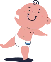 서있는 남자아기