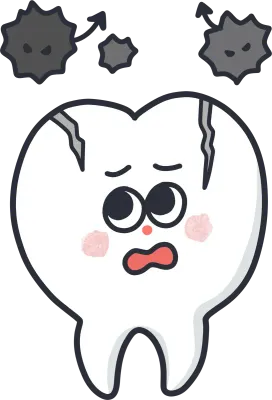 치아 균열과정