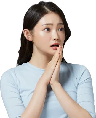 깜짝 놀라는 여자