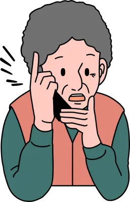 전화받는 할머니