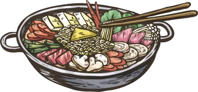 부대찌개 일러스트