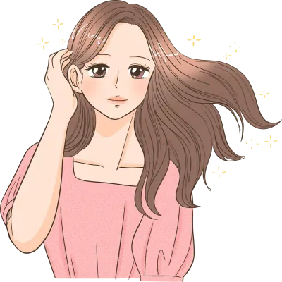 머리 넘기는 여성