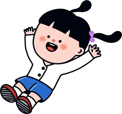 타고 내려오는 어린이
